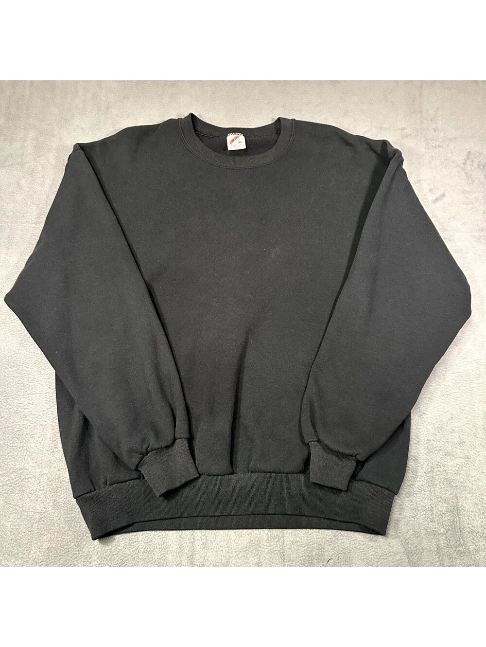 Vintage Jerzees Sweatshirt Black Mens XL Fleece Classic 90s Outdoor Made in USA